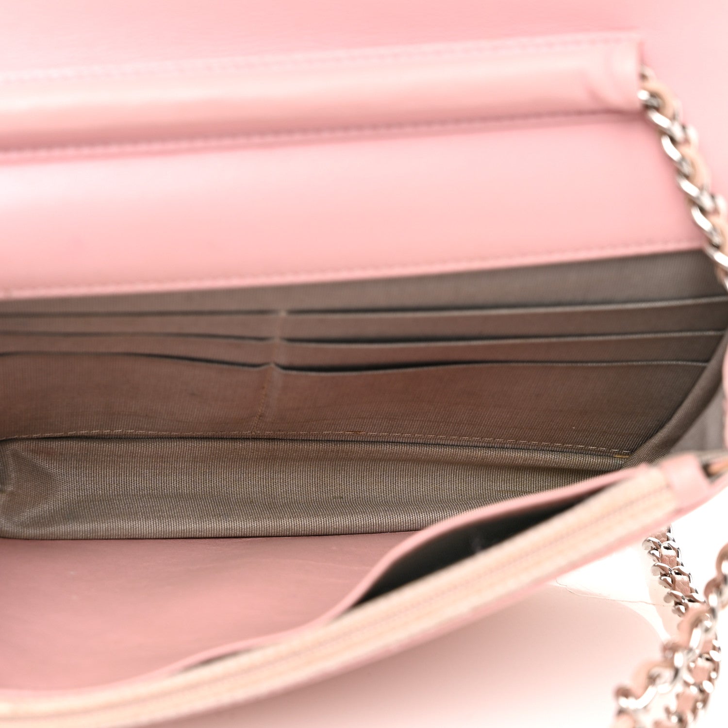 Chanel Caviar Timeless CC Wallet on Chain WOC Pink 5 of 13