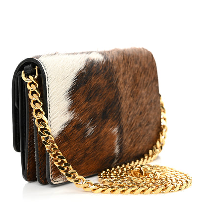 Burberry Calf Hair Large Jessie Chain TB Bag Brown 3 of 11