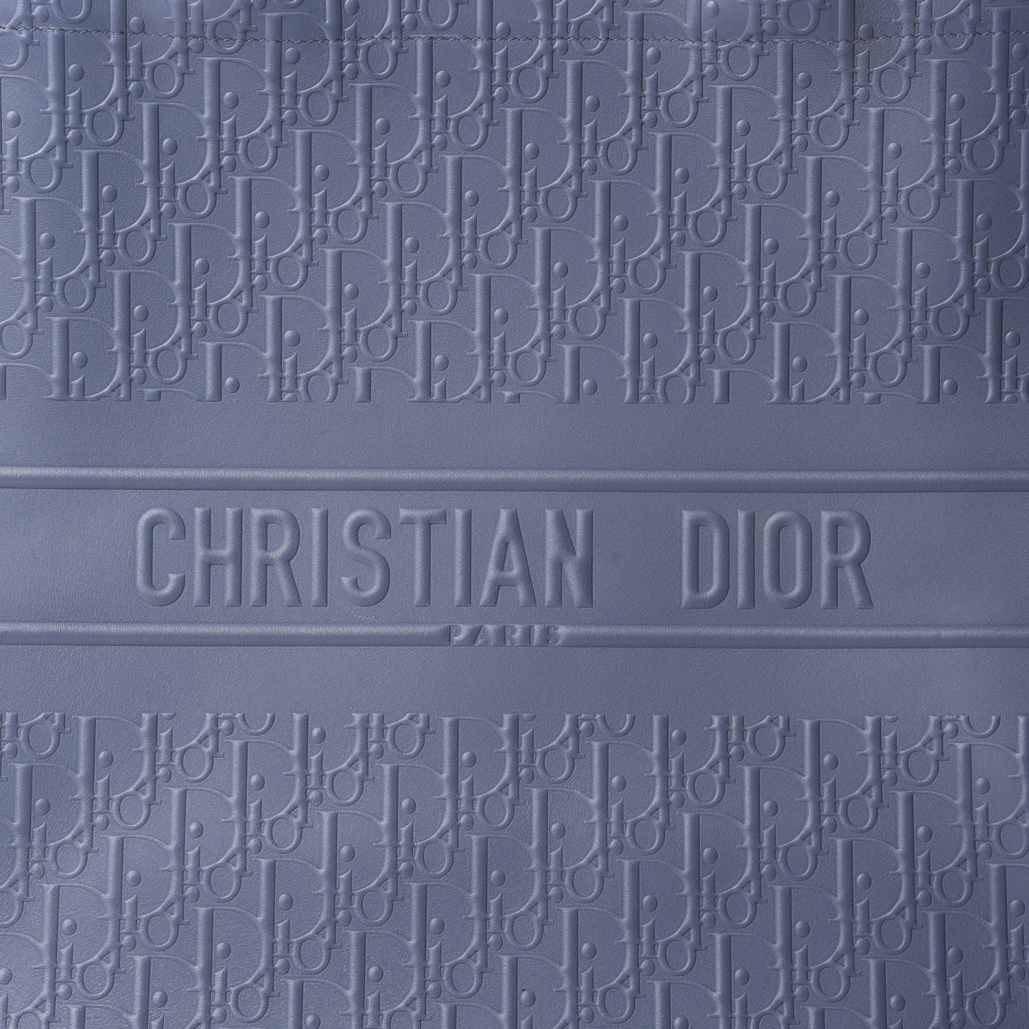 Christian Dior Oblique Calfskin Embossed Book Tote Denim Blue 11 of 11