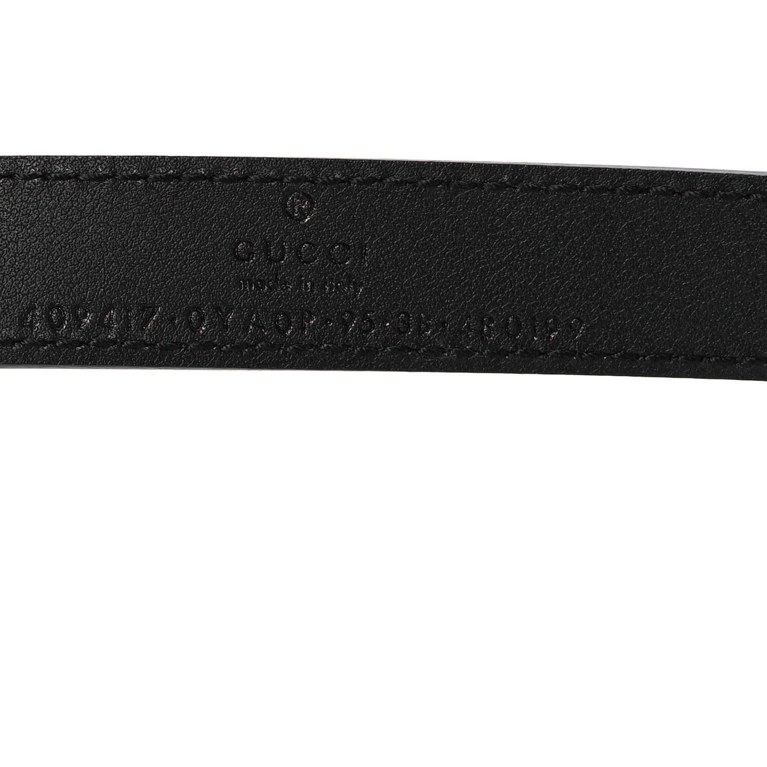 Gucci Plutone Calfskin Palladium Double G 20mm Belt 95 38 Black 5 of 6
