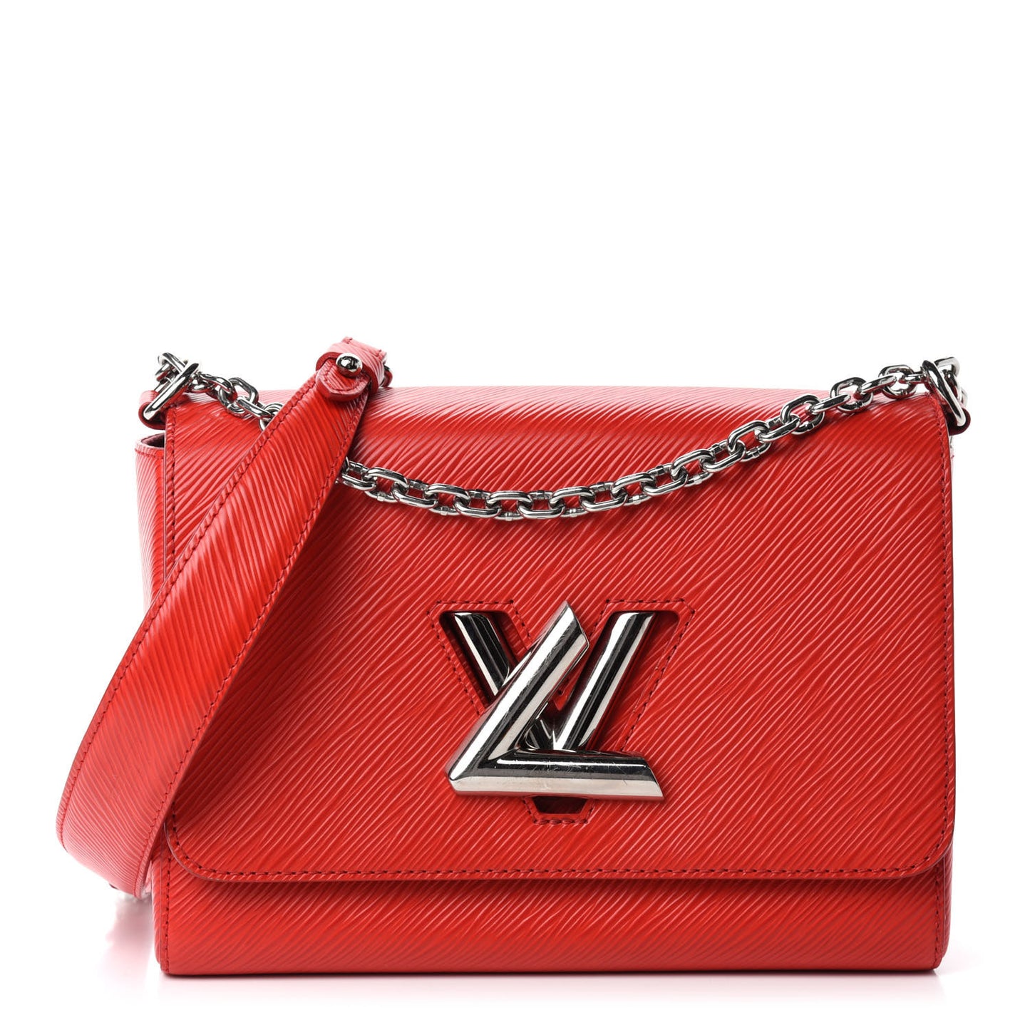Epi Twist Shoulder Bag MM Coquelicot