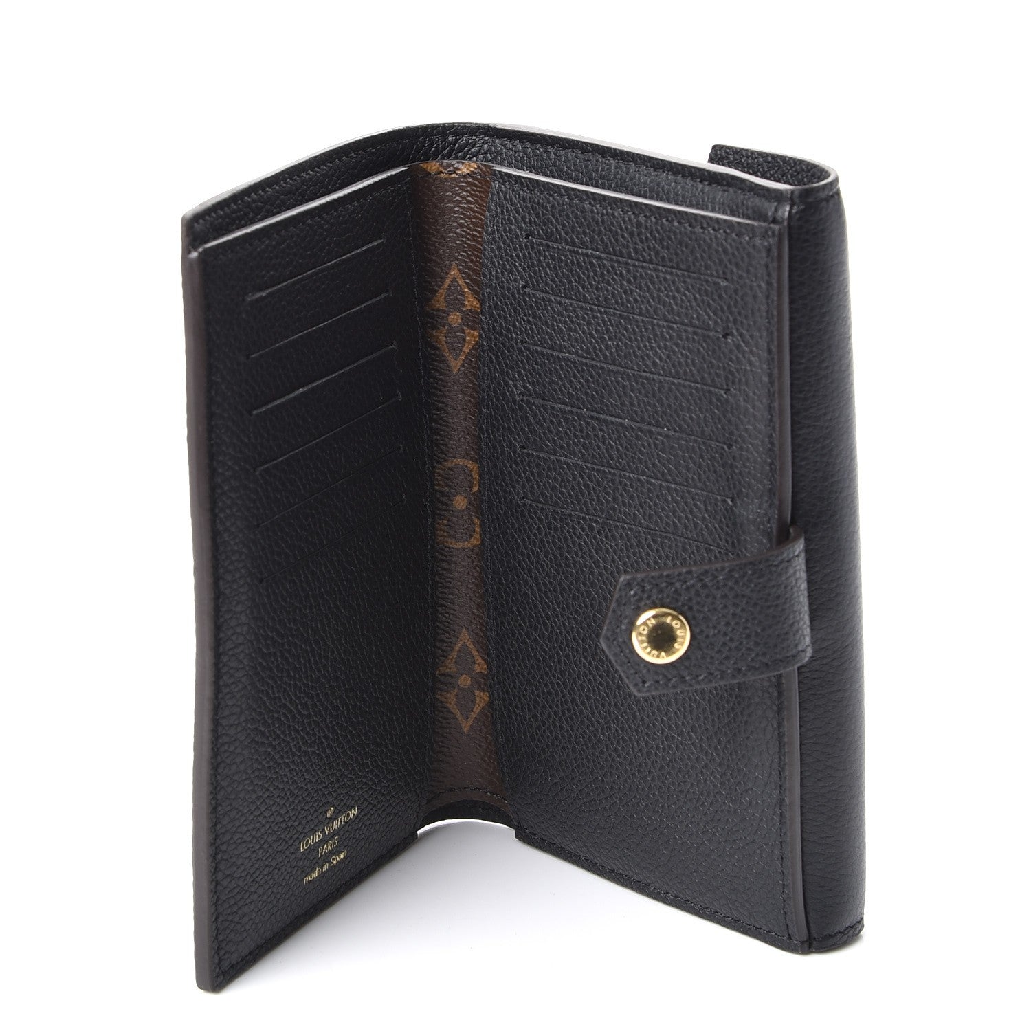 Louis Vuitton Monogram Pallas Compact Wallet Black 6 of 9