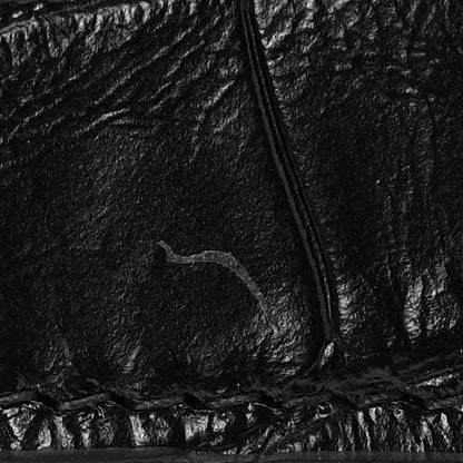Balenciaga Extra Supple Calfskin Monochrome Crocodile Embossed BB Wristlet Pouch Black 8 of 8