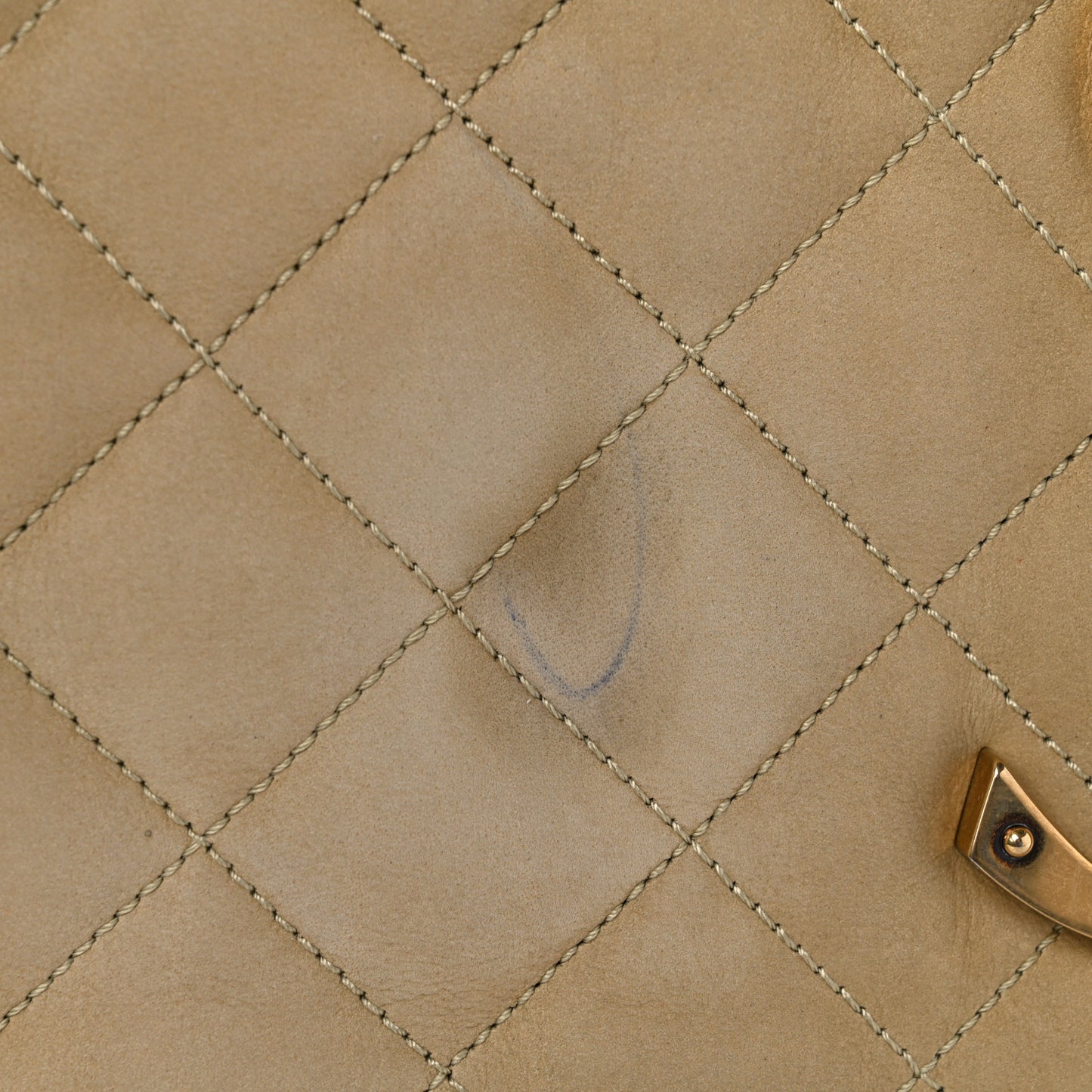 Nubuck Suede Quilted Maxi Icare Shopping Tote Safari Beige