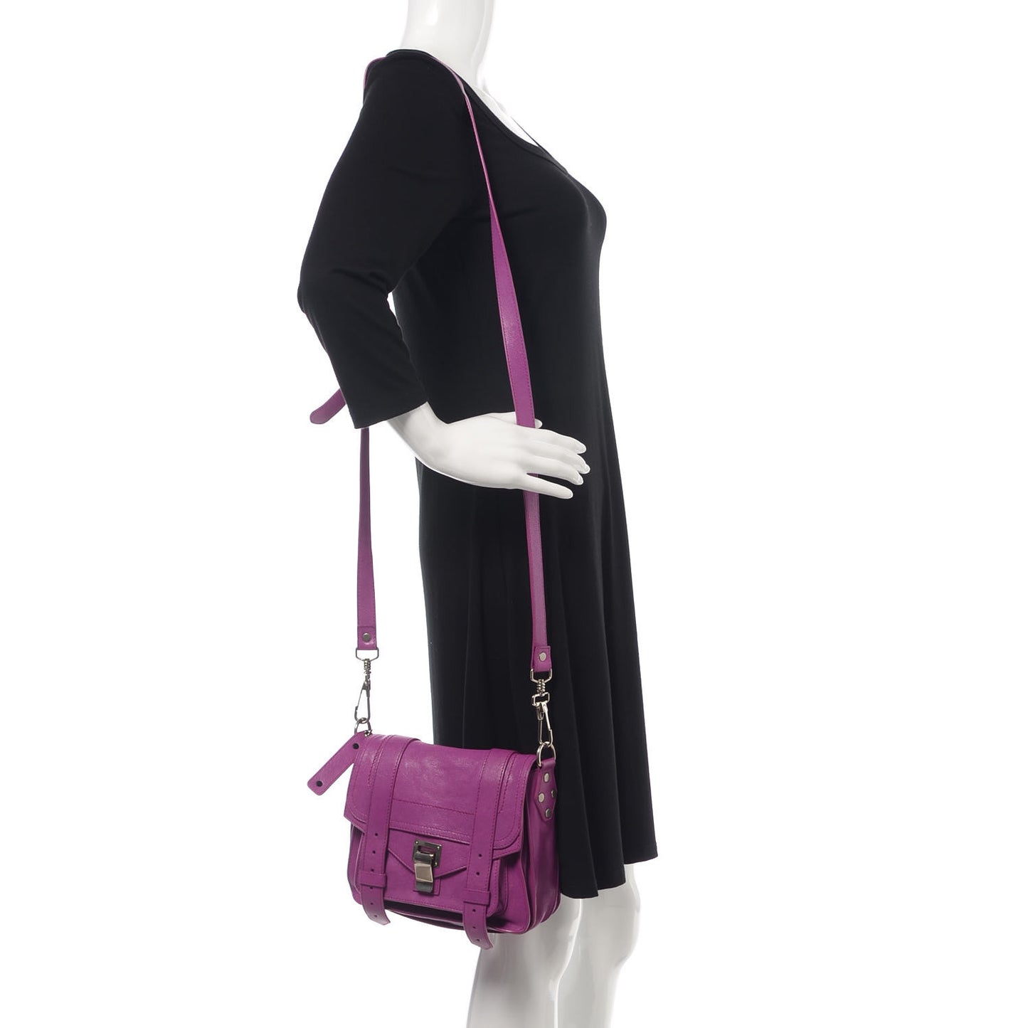 Lambskin PS1 Mini Pouch Messenger Bag Orchid