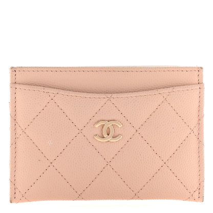 Chanel Caviar Quilted Card Holder Light Beige 1 of 10