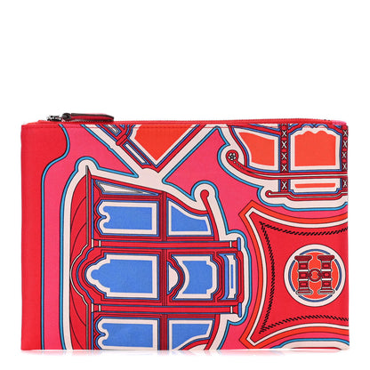 Hermes Silk Les Berlines Silky Pocket Cosmetic Case 1 of 4