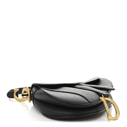 Christian Dior Grained Calfskin Saddle Bag Black 4 of 11