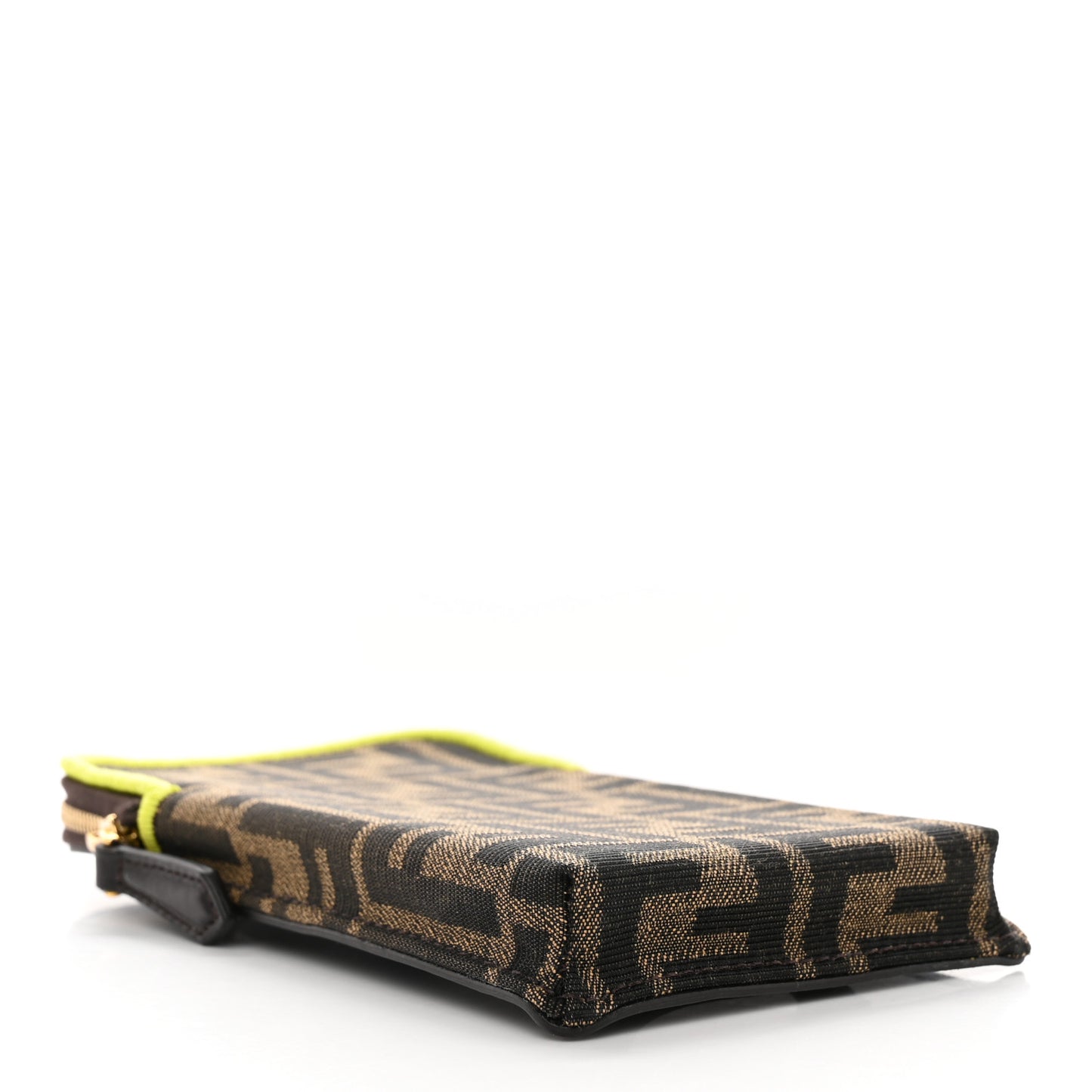 Fabric Jacquard FF 1974 Cell Pocket Strap You Tobacco Moro Giallo Fluo