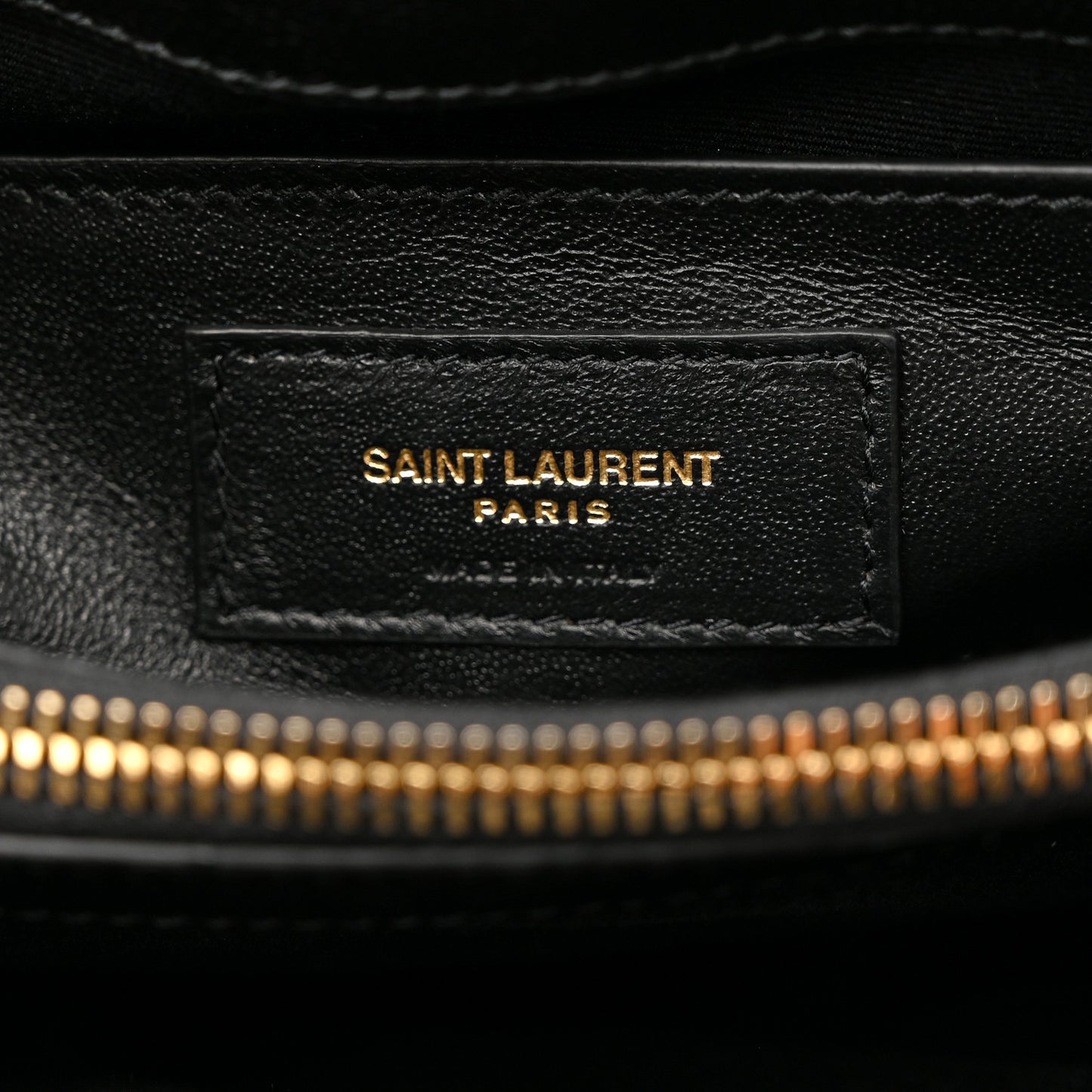 Grain de Poudre Calfskin Y Quilted Monogram Small Loulou Chain Satchel Black