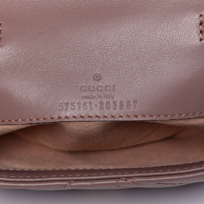 Gucci Calfskin Matelasse Heart GG Marmont 2.0 Coin Purse On A Chain Porcelain Rose 6 of 8