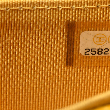Chanel Caviar Quilted Flap Card Holder Wallet Yellow 7 of 8
