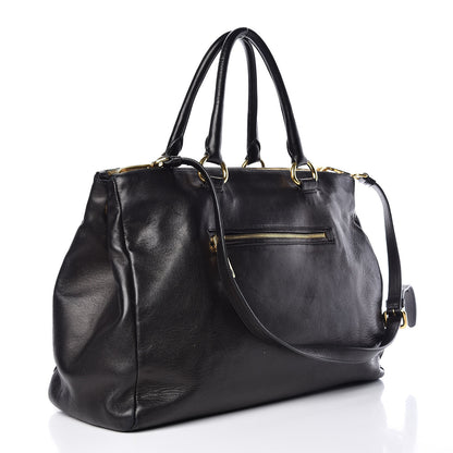 Prada Soft Calf Shopping Tote Black 3 of 20