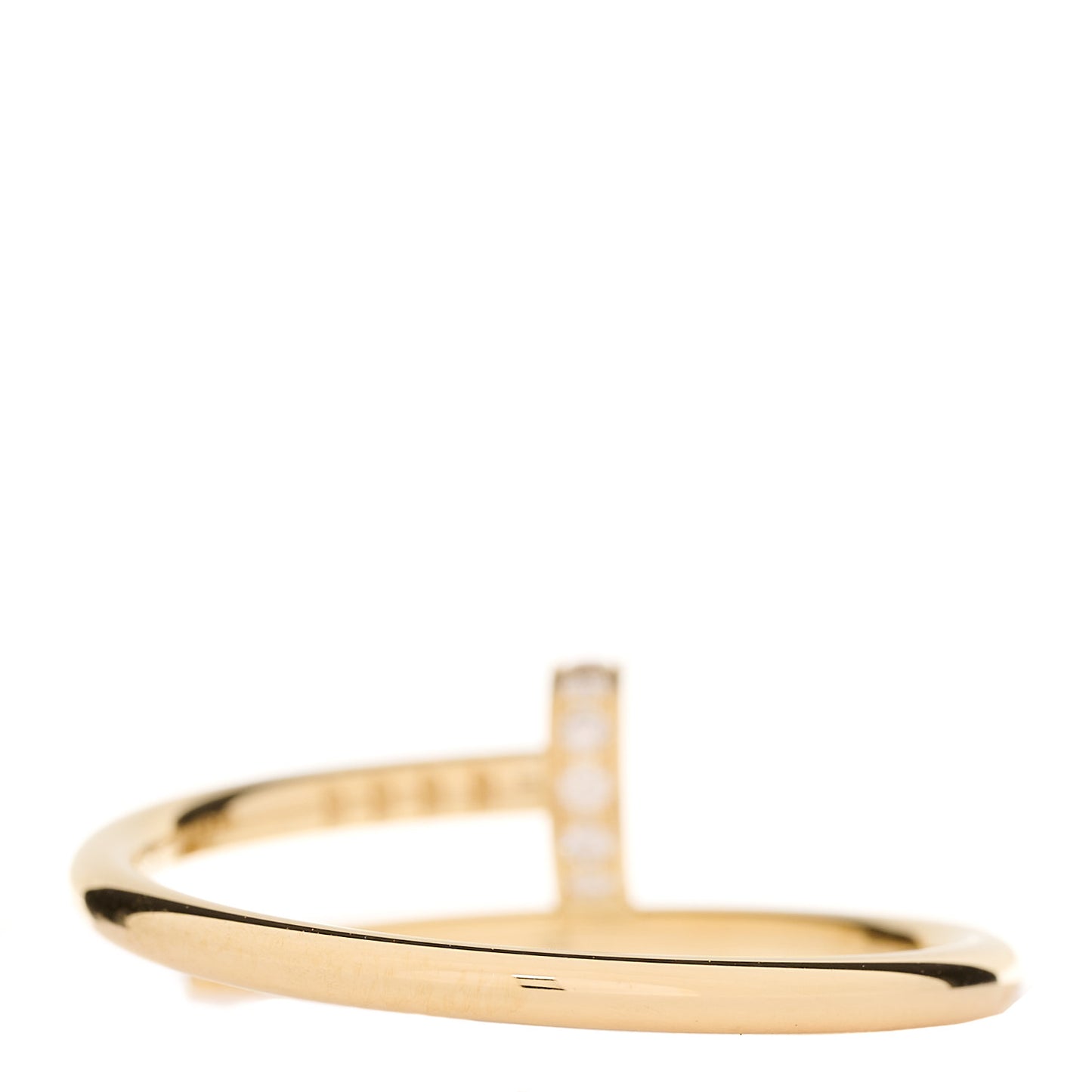 18K Yellow Gold Diamond Small Juste Un Clou Ring 56 7.5