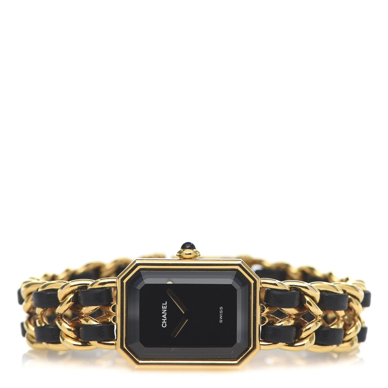 Chanel Stainless Steel Lambskin 20mm Chain Premiere Quartz Watch Gold M 3 of 6