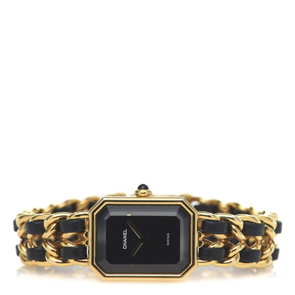 Chanel Stainless Steel Lambskin 20mm Chain Premiere Quartz Watch Gold M 3 of 6