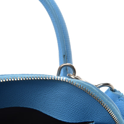 Balenciaga Signature Grained Calfskin Logo XXS Ville Top Handle Bag Baby Blue Black 12 of 12