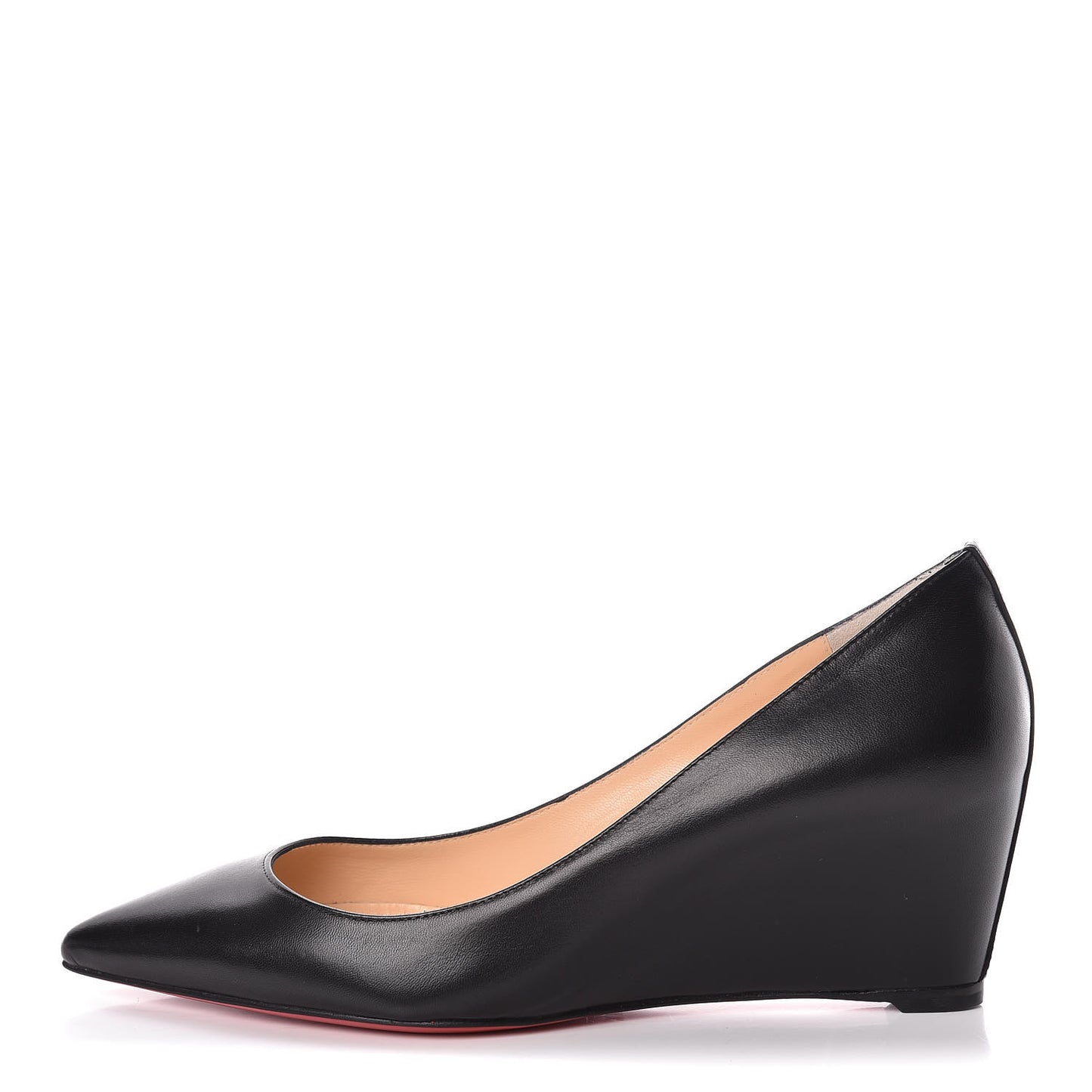 Shiny Nappa Pipina 55 Wedges 37.5 Black