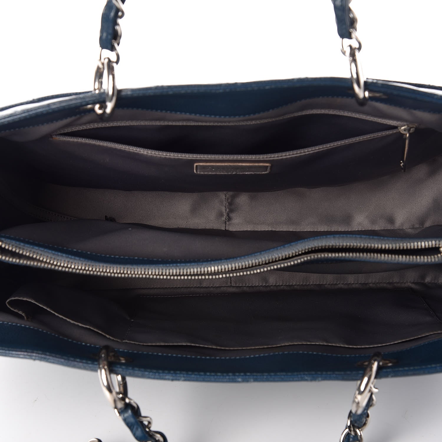 Chanel Caviar Quilted XL Grand Shopping Tote GST Dark Blue 7 of 13