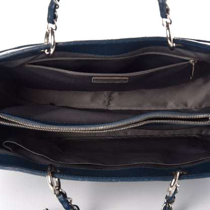 Chanel Caviar Quilted XL Grand Shopping Tote GST Dark Blue 7 of 13