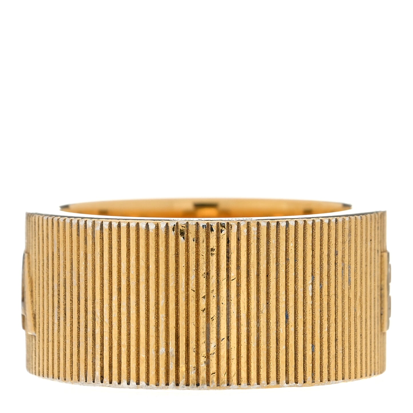 Gold Plated Sterling Silver Logo Band Ring 54 7 Yellow Gold