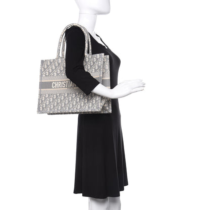 Christian Dior Oblique Medium Book Tote Grey 2 of 10