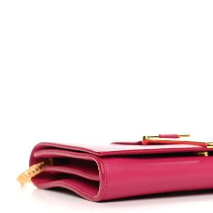 Saint Laurent Calfskin Mini Y Ligne Crossbody Pochette Bag Fuchsia 7 of 8