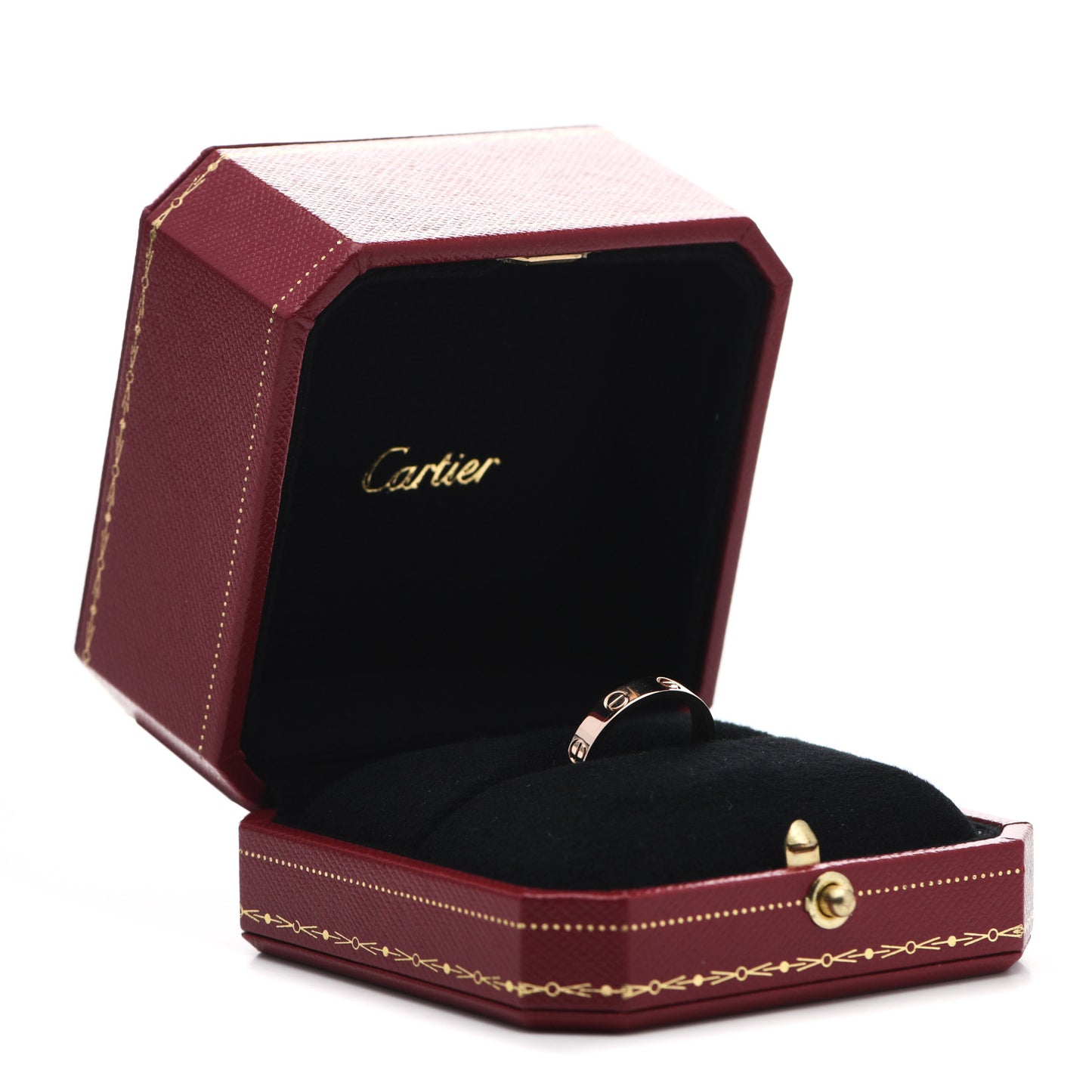 18K Pink Gold 3.5mm LOVE Wedding Band Ring 55 7.25