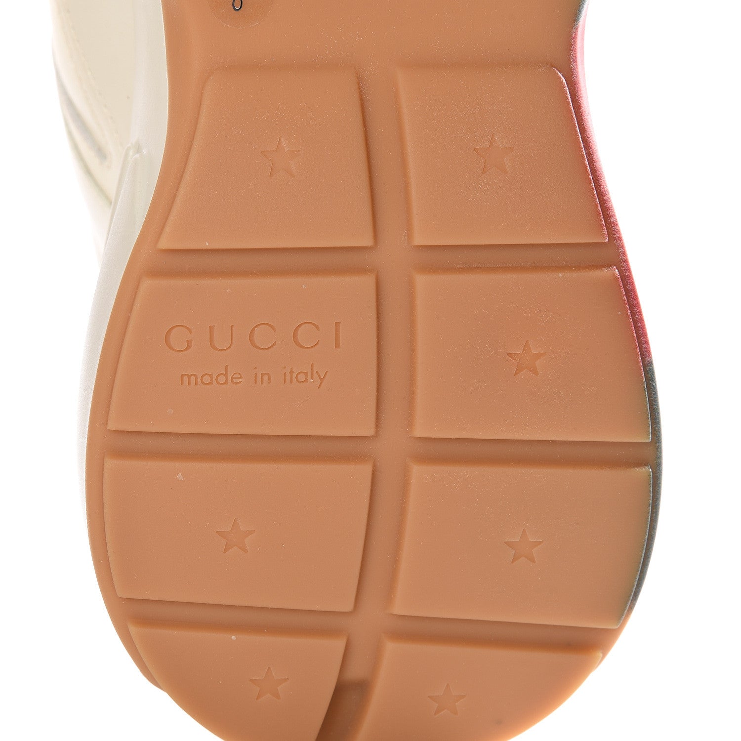Gucci Calfskin Web Printed Mens Rhyton Sneakers 8 Mystic White 12 of 14