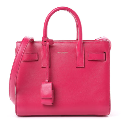 Saint Laurent Calfskin Nano Sac De Jour Lipstick Fuchsia 1 of 12