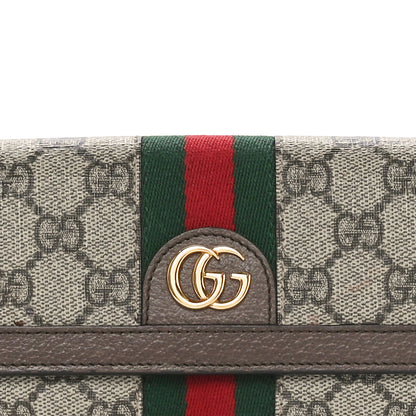 Gucci GG Supreme Monogram Web Ophidia Continental Wallet Brown 5 of 10