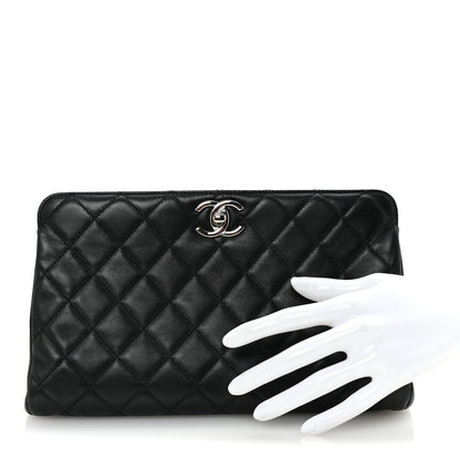 Chanel Lambskin Quilted Clutch Black 2 of 7