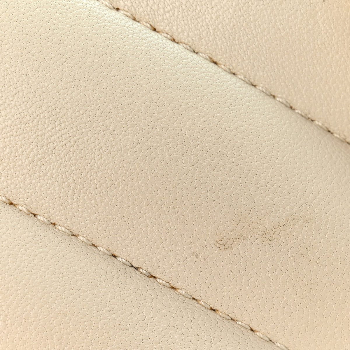 Lambskin Chevron Quilted Mini LouLou  Crema Soft