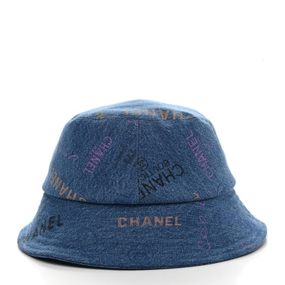 Chanel Denim Mood Cloche Bucket Hat M Blue 6 of 8