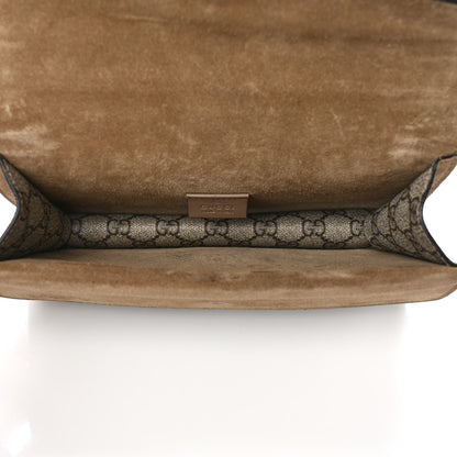 Gucci GG Supreme Monogram Suede Crystal Small Dionysus Shoulder Bag Beige Ebony Taupe 5 of 11