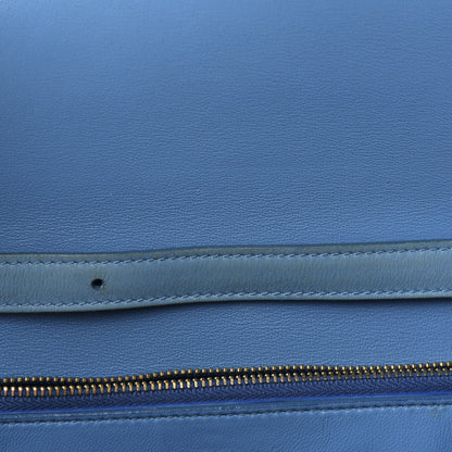 Celine Box Calfskin Medium Classic Box Flap Bag Blue 12 of 13