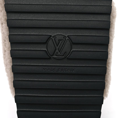 Louis Vuitton Shearling Paseo Flat Comfort Sandal 41 Nude 6 of 8