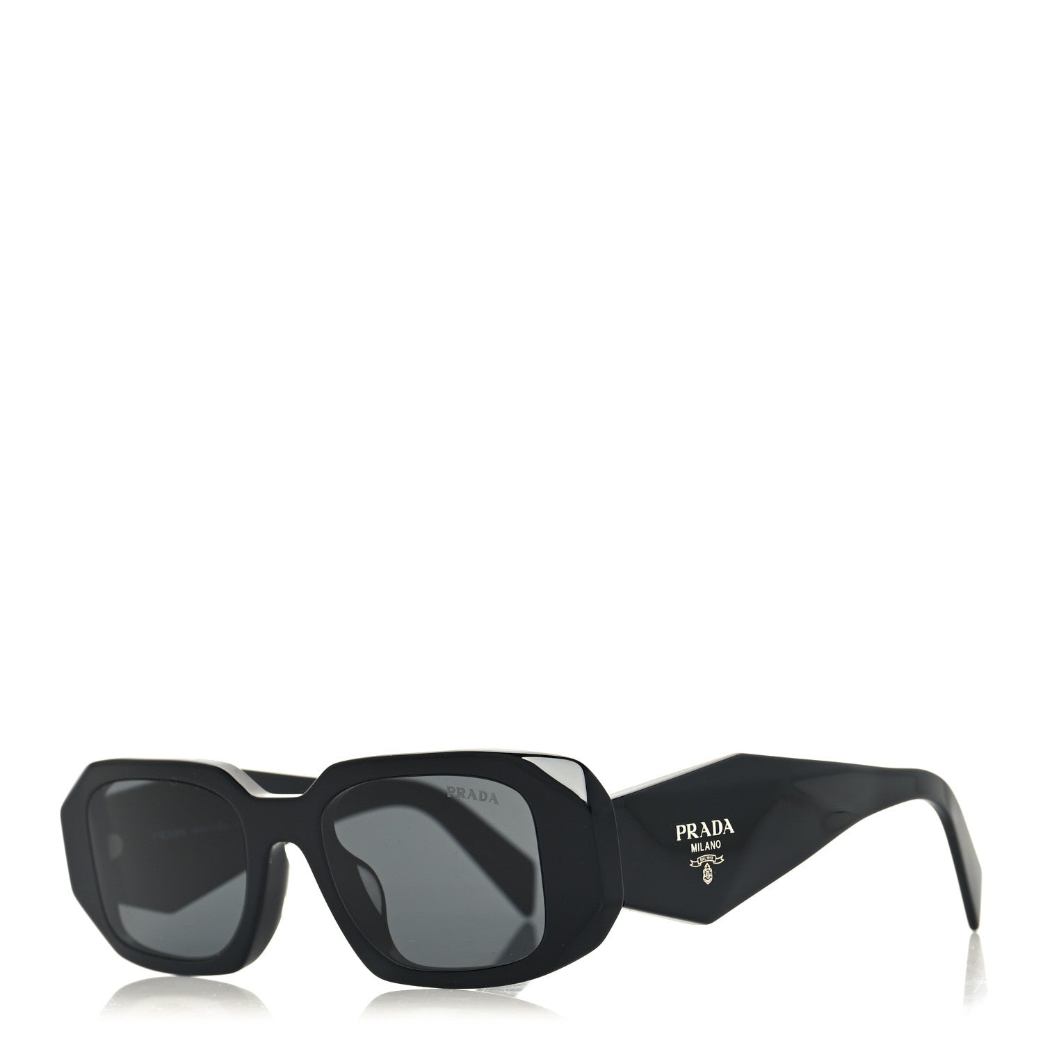 Prada Acetate Symbole Sunglasses SPR 17W Black 1 of 8