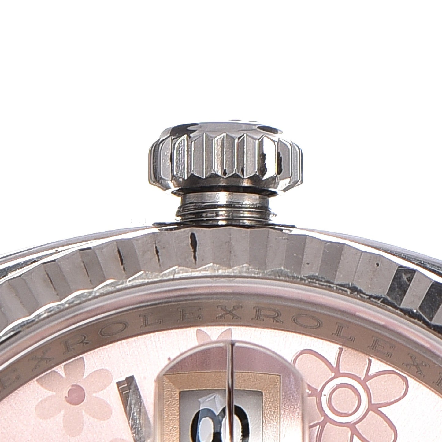 Stainless Steel 18K White Gold 36mm Oyster Perpetual Datejust Watch Pink Flowers 116234