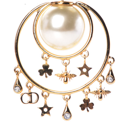 Christian Dior Pearl Tribales Earrings Gold 3 of 4