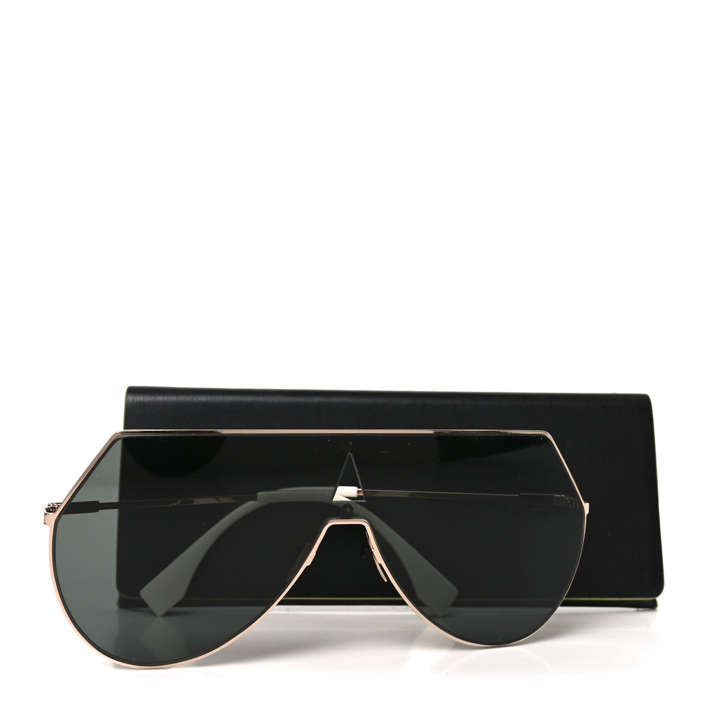 Metal Mirrored Eyeline Sunglasses FF 0193S Black Rose Gold