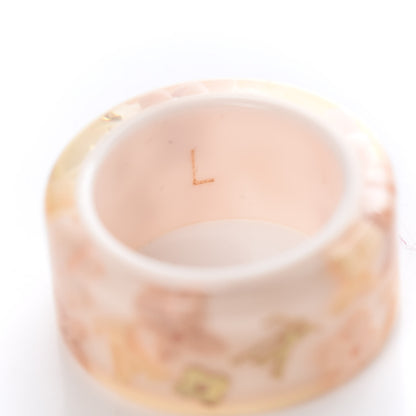 Louis Vuitton Swarovski Crystal Resin Inclusion Ring L Beige 4 of 5