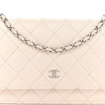 Chanel Caviar Quilted Wallet on Chain WOC White 9 of 12