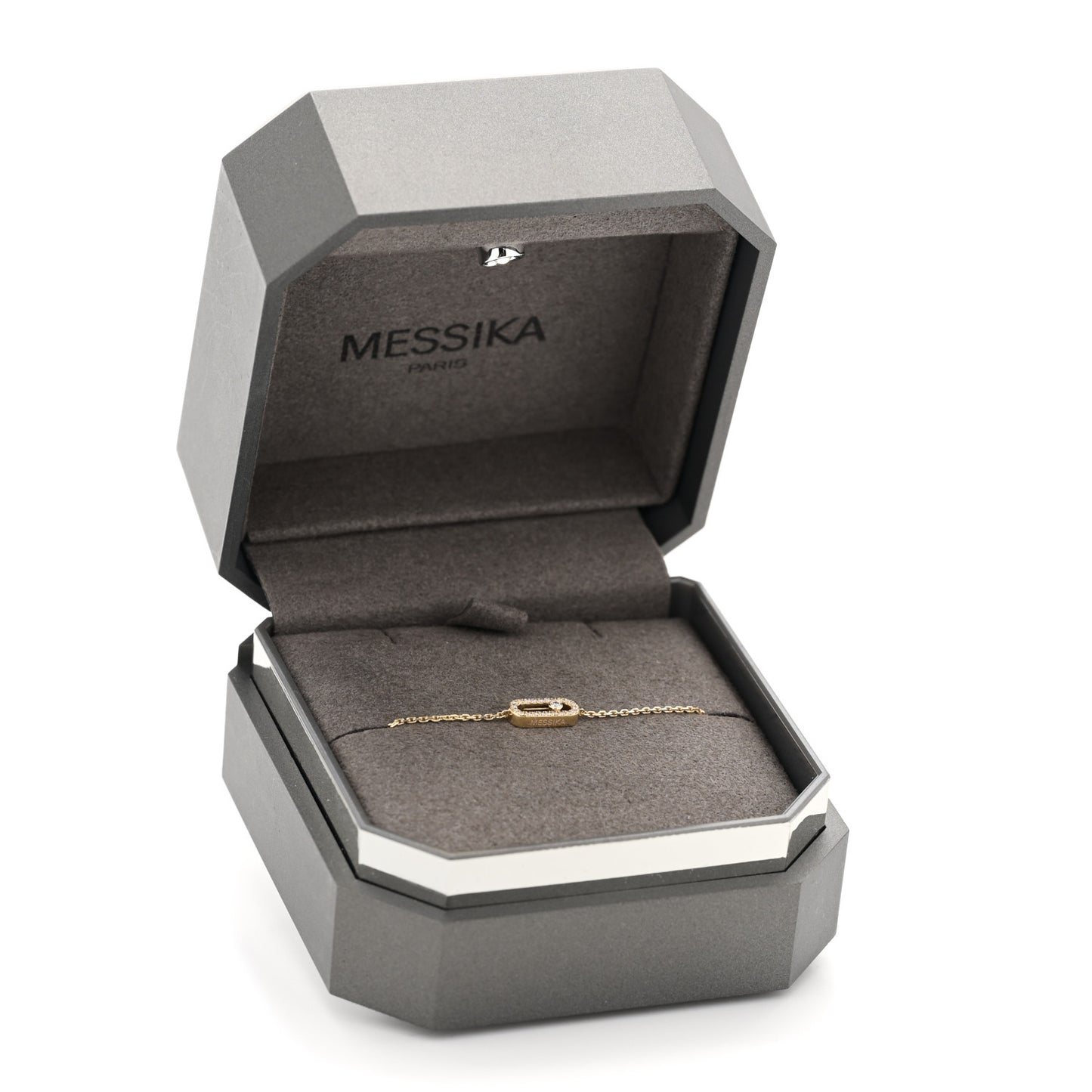 18K Yellow Gold Diamond Messika Care(s) Pave Bracelet