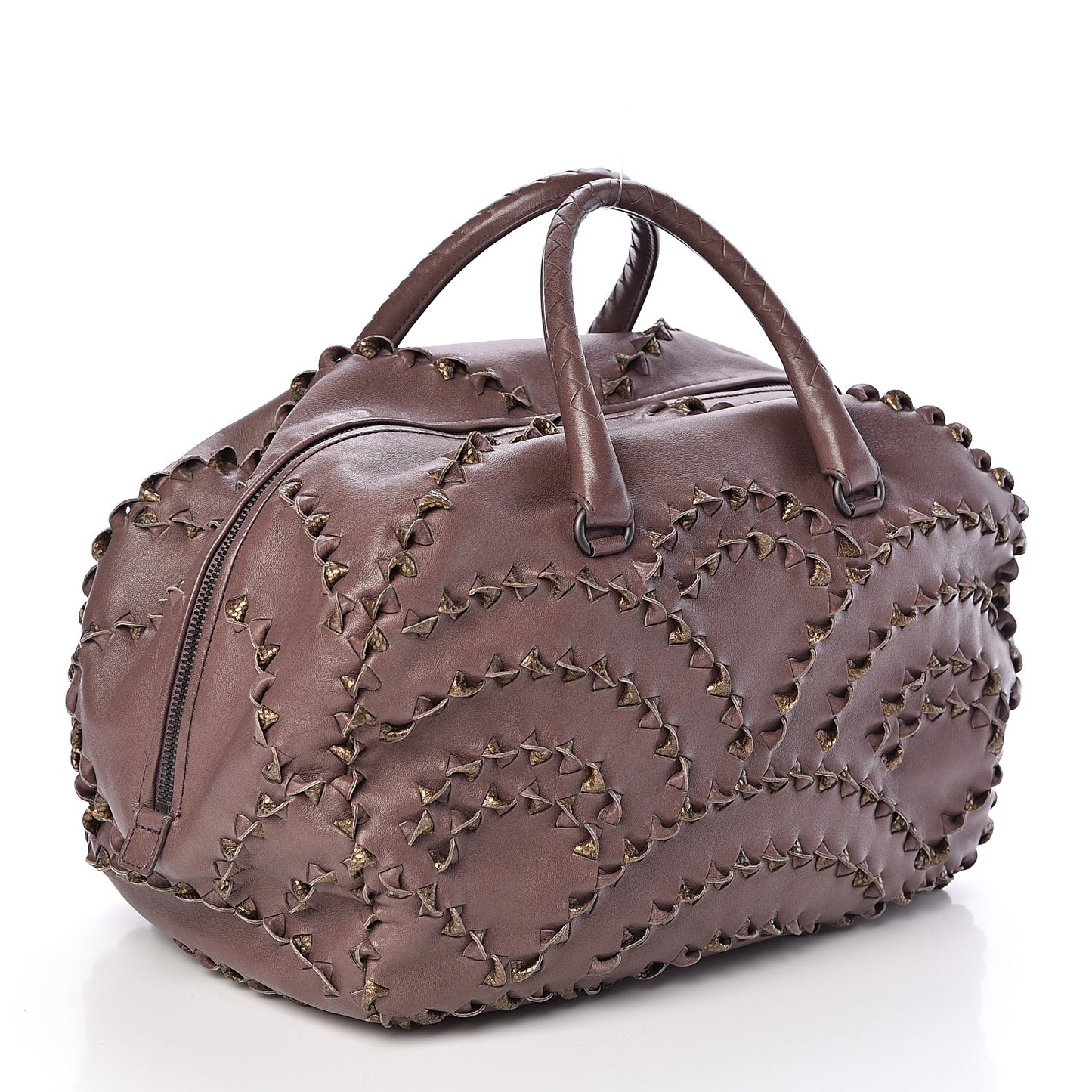 Nappa Karung Intrecciato San Marco Tote Lilac