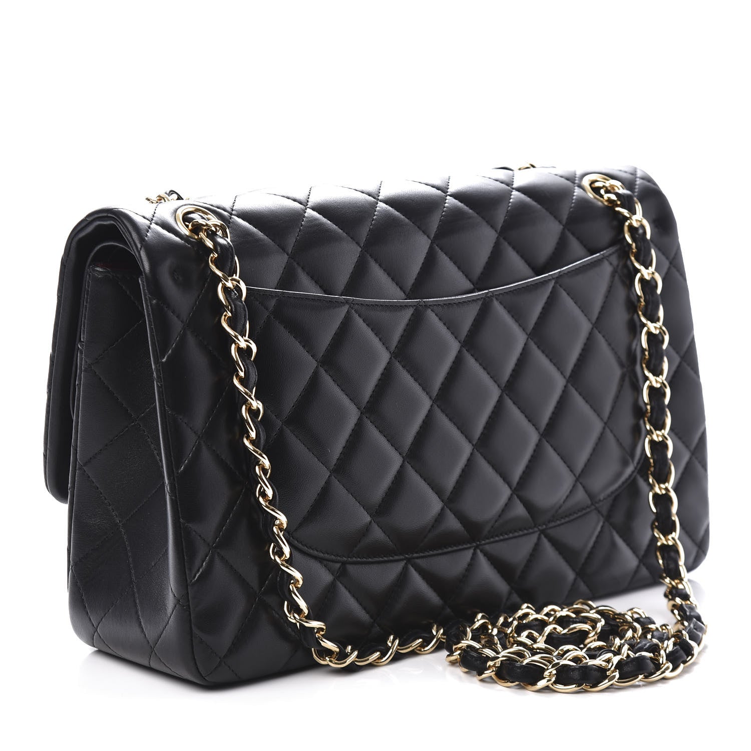 Chanel Lambskin Quilted Jumbo Double Flap Black 3 of 10