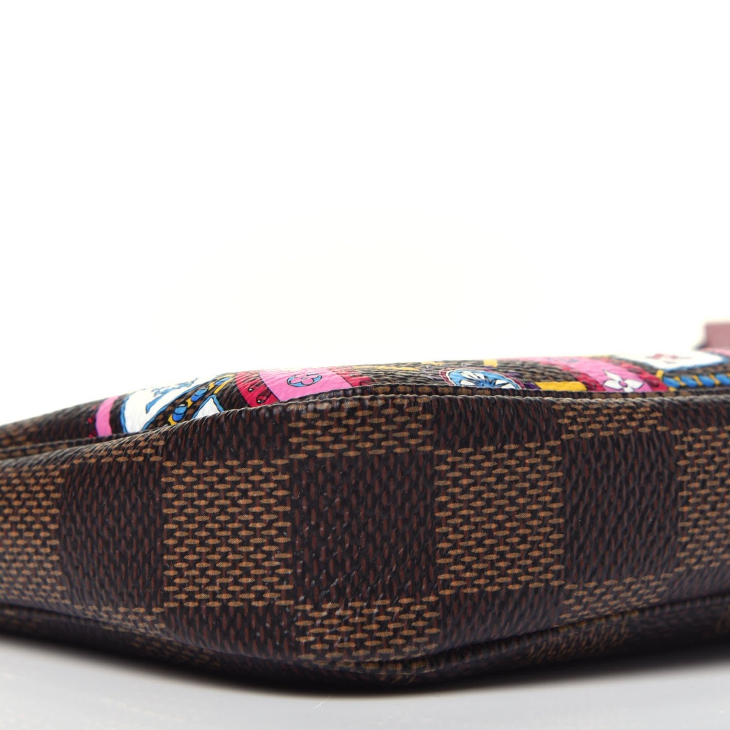 Louis Vuitton Damier Ebene 2020 Christmas Animation Big Wheel Mini Pochette Accessories Rose Ballerine 8 of 9