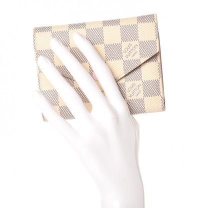 Louis Vuitton Damier Azur Victorine Wallet Rose Ballerine 2 of 9