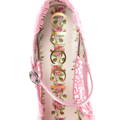 Gucci Lace Pizzo Venice Pumps 39 Sugar Pink 7 of 8