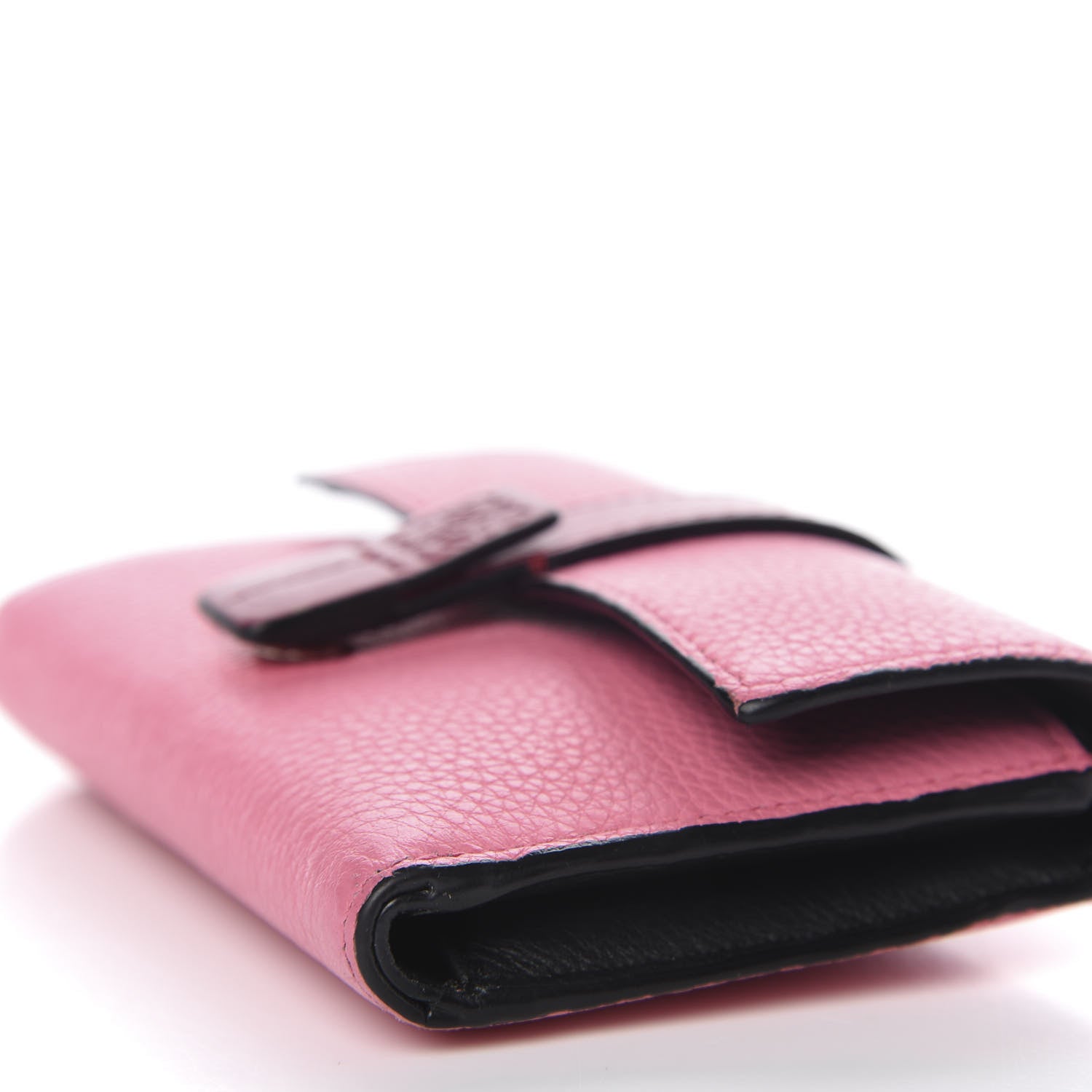 Loewe Grained Calfskin Compact Zip Wallet Wild Rose Raspberry 9 of 9